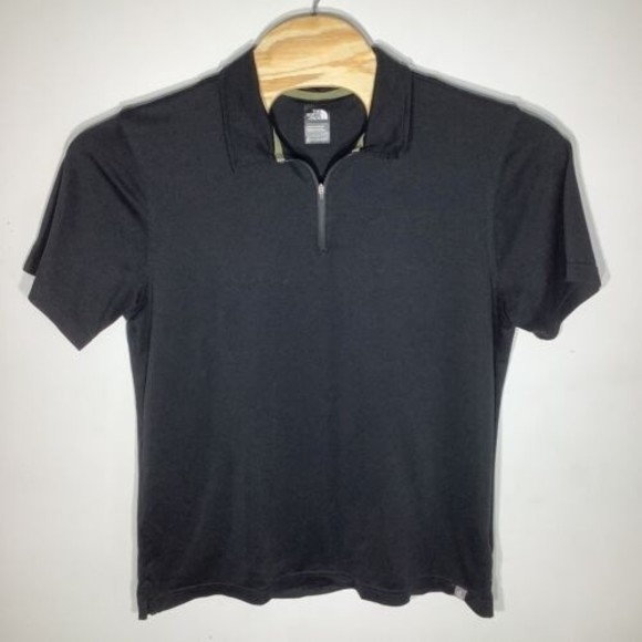 The North Face Mens Short Sleeve Flash Dry 1/4 Zip Polo Black Size Large - Picture 2 of 7
